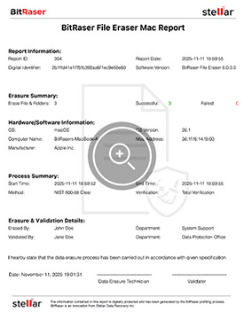 Download BitRaser Drive Eraser Sample Certificate