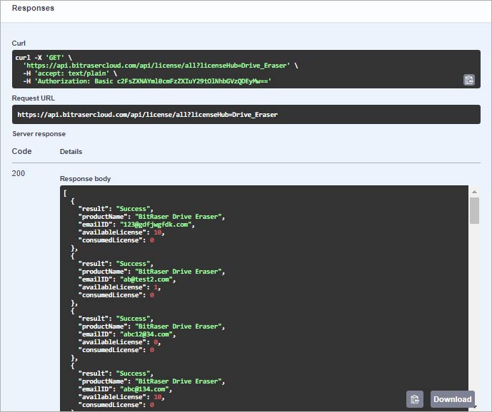 BitRaser-API-License-All-Response