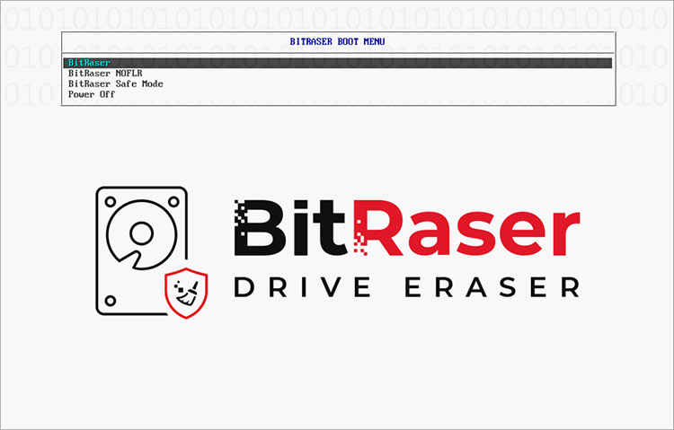 BitRaser Drive Eraser Legacy Boot Menu