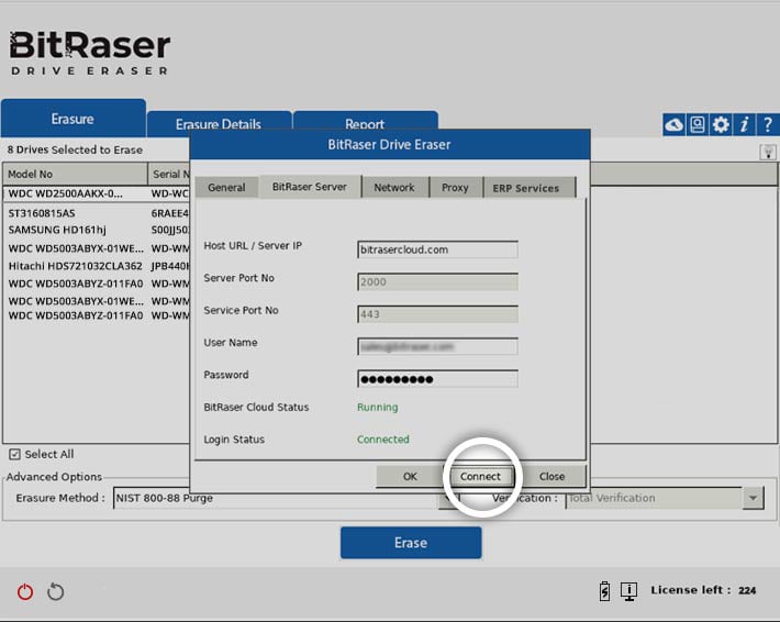 Connect  the Application to BitRaser Cloud