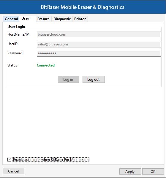 Wireless auto-activation, diagnostic and erasure of any Android device