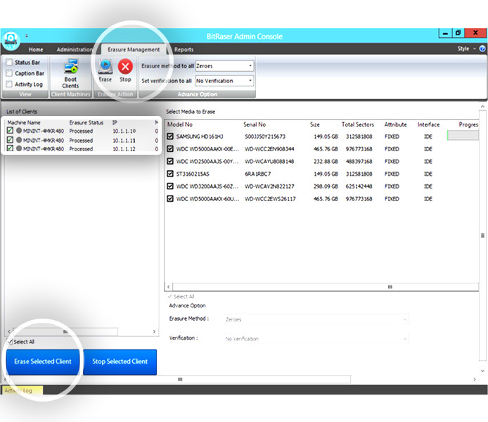 BitRaser-Drive-Eraser-mit-Admin-Konsole-Erasure-Start
