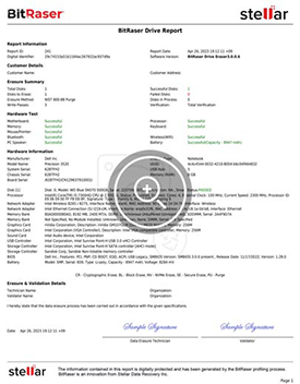 Download Drive Eraser Over Network Sample Certificate