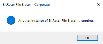 Another Instance of BitRaser File Eraser is Running