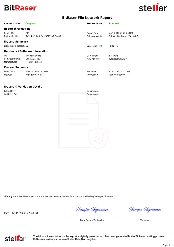 sample report
