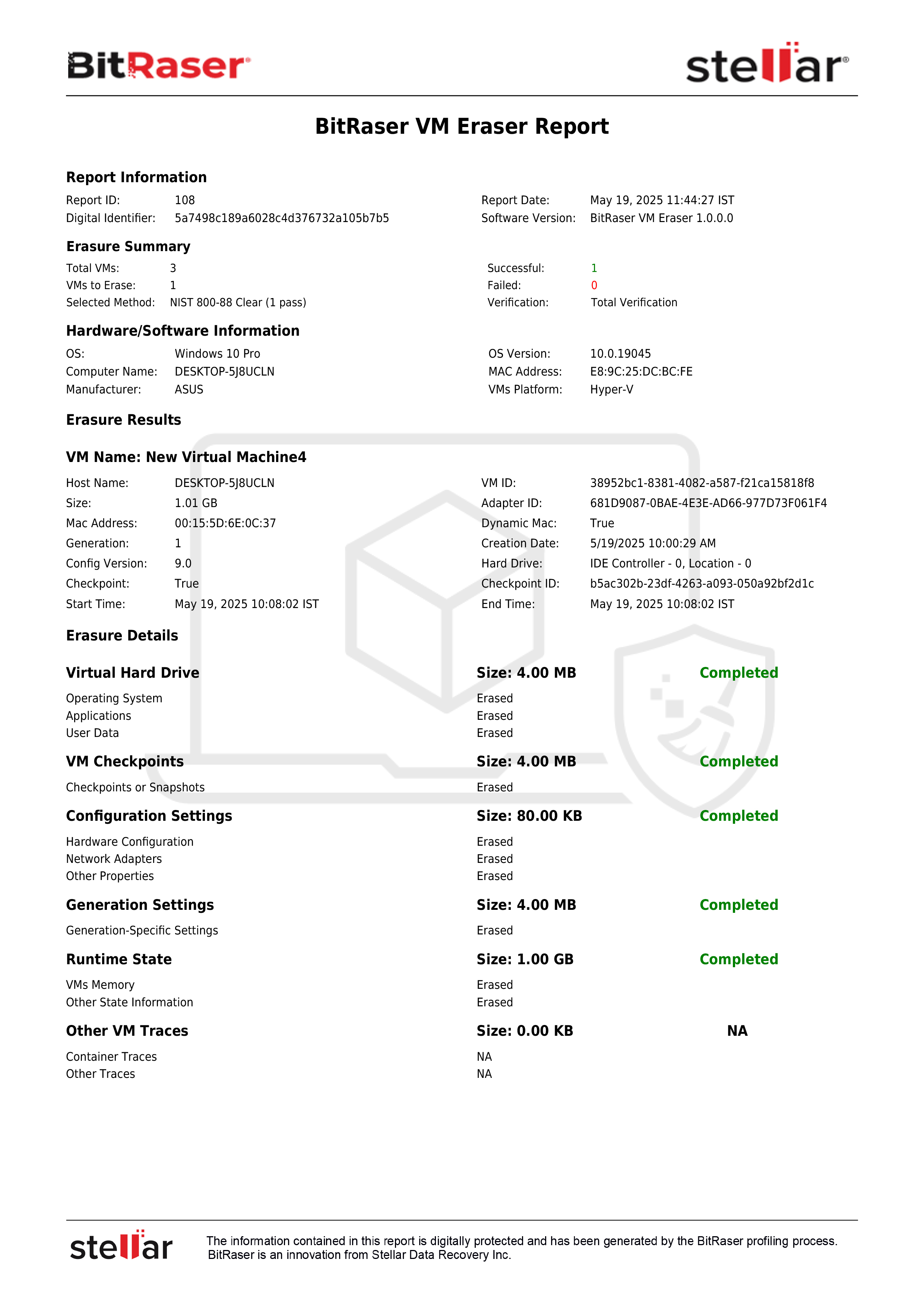 sample report
