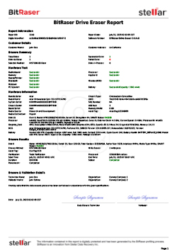 BitRaser Drive Eraser Chromebook Report