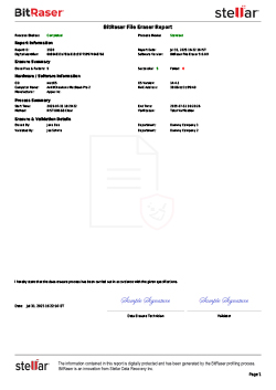 BitRaser File Eraser Mac Corporate Report
