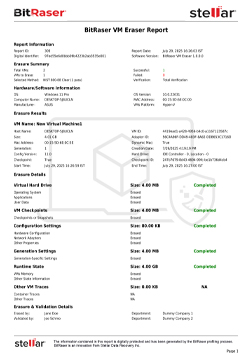 BitRaser Virtual Machine Eraser Report
