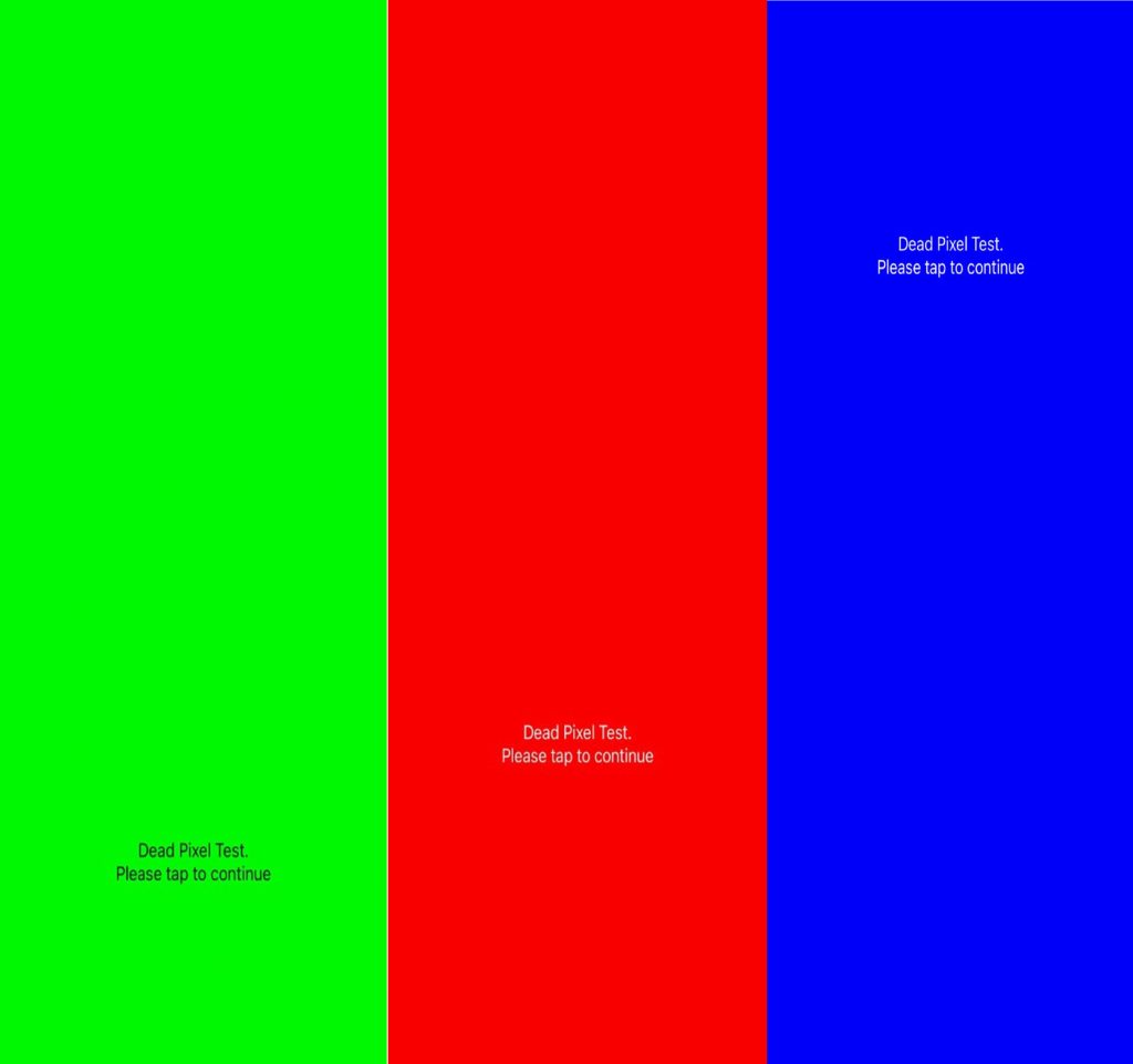 Dead Pixel Test 1 on an iPhone