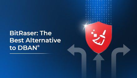 DBAN alternative, BitRaser the Best Alternative to DBAN is placed on the left and on the right is the graphic.