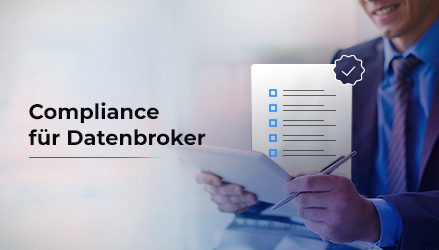 Grafik mit Text, der die Wichtigkeit von Compliance für Datenbroker bei der sicheren Datenlöschung hervorhebt.