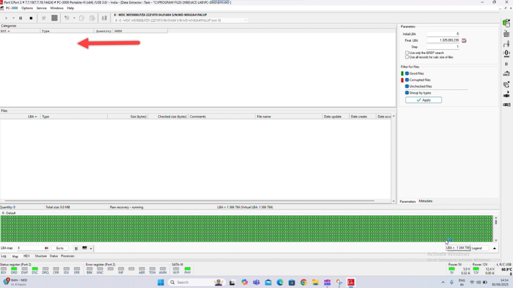 No Data Found after Erasing SMR drive with BitRaser on PC 3000