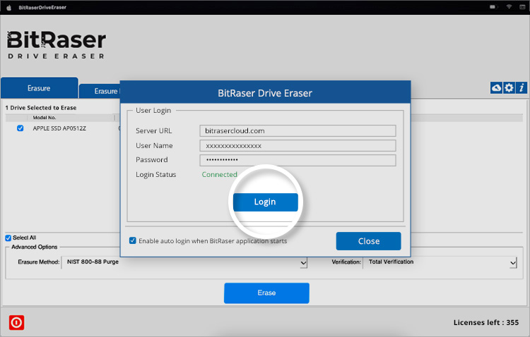 Connect Software to BitRaser Cloud