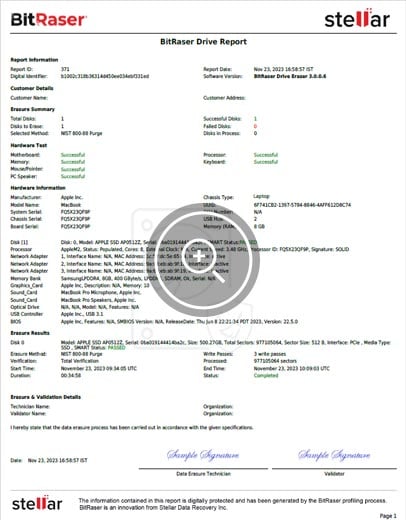 Erasing M2 Mac BitRaser Drive Eraser Report Thumbnail