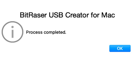 BitRaser USB-Erstellungsprozess abgeschlossen