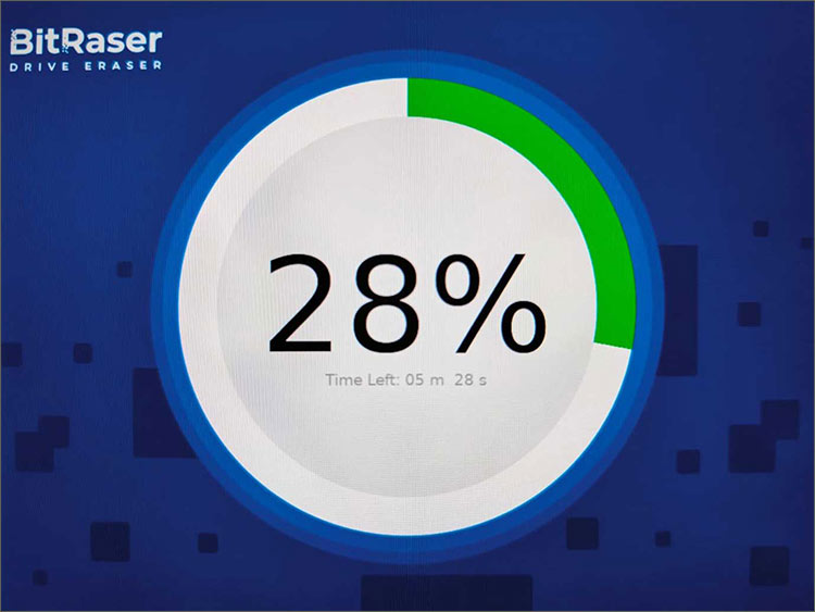 Microsoft Surface Erasure Progress on BitRaser Screensaver