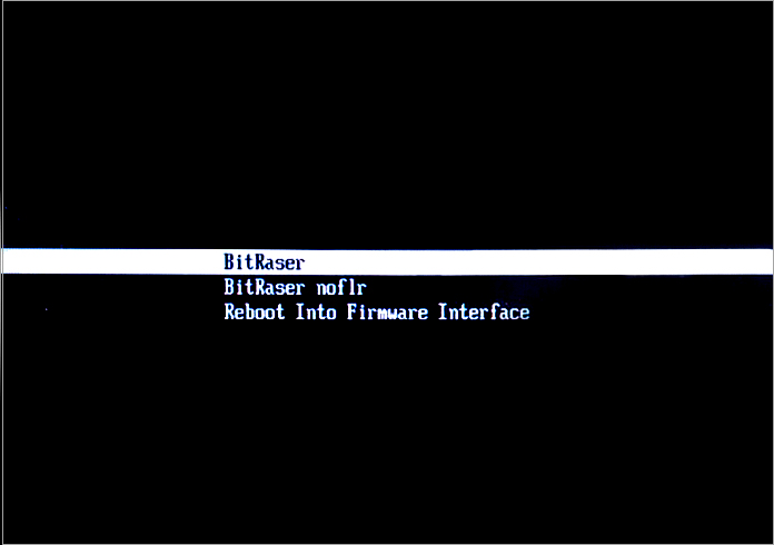 BitRaser UEFI Machine Boot Menu
