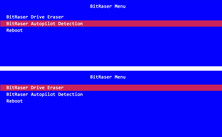 BitRaser Menu - PXE Boot