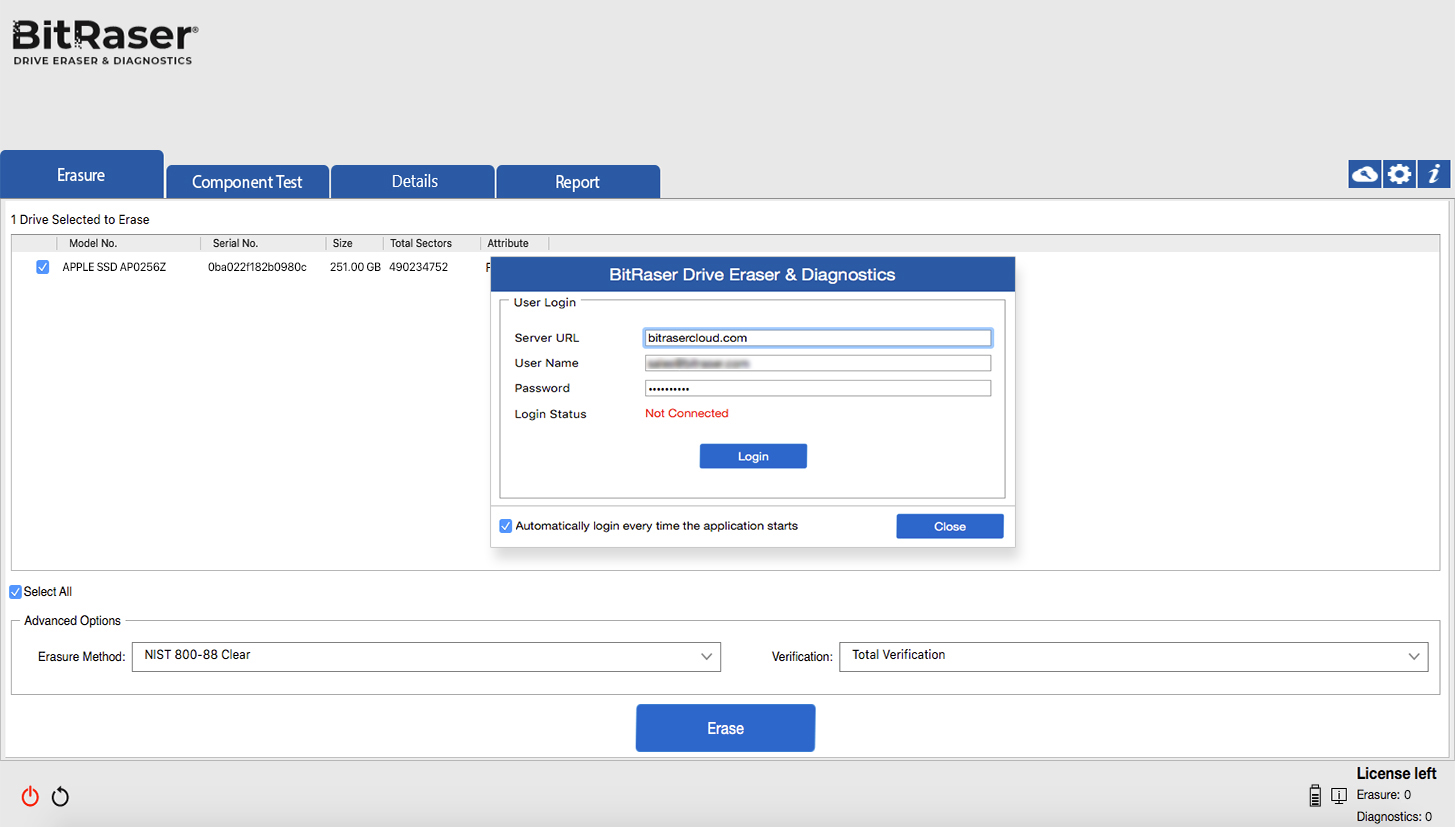 Connect BitRaser Application to BitRaser Cloud Console