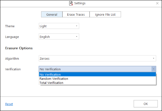 BitRaser File Eraser Verification Screeen