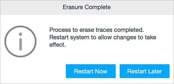 Restart Option Erase Traces